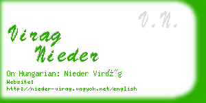 virag nieder business card